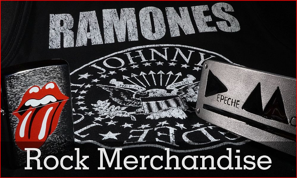 rock merchandise artikel von deiner lieblingsband